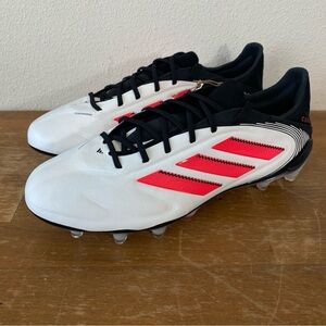 Adidas Copa Pure 3 Elite FG Soccer Cleats White Red Black ID9037 - Size 12.5